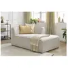 Bobochic méridienne pour canapé modulable megeve tissu chiné beige  angle droit