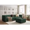 Canapé droit fixe modulable 4 places KLEBER avec pouf Vert   BOBOCHIC TU