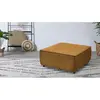 Pouf pour canapé modulable NIHAD tissu velours côtelé jaune   BOBOCHIC
