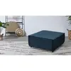 Pouf pour canapé modulable NIHAD tissu velours côtelé bleu foncé   BOBOCHIC