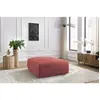 Pouf grand JEANNE tissu velours orange BOBOCHIC