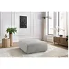Pouf grand JEANNE tissu velours Gris clair   BOBOCHIC TU