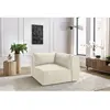 Angle pour canapé modulable JEANNE tissu velours Beige  Réversible BOBOCHIC TU