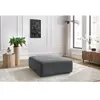 Pouf grand JEANNE tissu texturé Gris foncé   BOBOCHIC TU