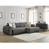 Canapé d'angle convertible coffre LUCIEN tissu lisse Bobochic