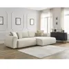 Canapé d'angle convertible coffre LUCIEN tissu lisse Bobochic