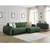 Canapé d'angle convertible coffre LUCIEN tissu lisse Bobochic
