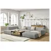 Canapé panoramique fixe compact LAVENA tissu velours Bobochic