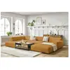 Canapé panoramique fixe compact LAVENA tissu velours Bobochic