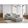 Canapé droit convertible coffre ARSENE avec pouf Bobochic