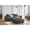 Canapé droit convertible coffre ARSENE avec pouf Bobochic