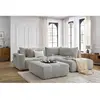 Canapé d'angle L convertible coffre ARSENE avec pouf Bobochic