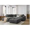 Canapé d'angle L convertible coffre ARSENE avec pouf Bobochic