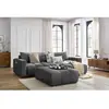 Canapé d'angle réversible convertible coffre ARSENE avec pouf Bobochic