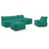 Salon de jardin Bobochic Canapé de jardin modulable riviera avec 1 cha...