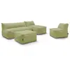 Salon de jardin Bobochic Canapé de jardin modulable riviera avec 1 cha...