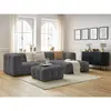 Canapé d'angle fixe CLOUD avec pouf Gris foncé  Angle droit BOBOCHIC TU