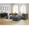 Canapé d'angle fixe CLOUD avec pouf Gris foncé  Angle gauche BOBOCHIC TU