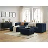 Canapé d'angle fixe CLOUD avec pouf Bleu foncé  Angle gauche BOBOCHIC TU