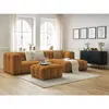Canapé d'angle fixe CLOUD avec pouf Jaune Angle droit BOBOCHIC TU
