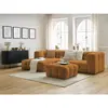 Canapé d'angle fixe CLOUD avec pouf Jaune Angle gauche BOBOCHIC TU