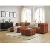 Canapé d'angle fixe CLOUD avec pouf Orange Angle gauche BOBOCHIC TU