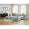 Canapé d'angle fixe CLOUD avec pouf Gris clair  Angle gauche BOBOCHIC TU