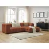 Canapé d'angle fixe CLOUD orange  angle droit BOBOCHIC 3 places