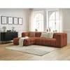 Canapé d'angle fixe CLOUD orange  angle gauche BOBOCHIC 3 places