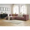 Canapé d'angle fixe CLOUD rose  angle gauche BOBOCHIC 3 places