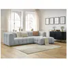 Canapé d'angle fixe CLOUD gris clair  angle droit BOBOCHIC 3 places