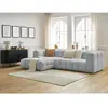 Canapé d'angle fixe CLOUD gris clair  angle gauche BOBOCHIC 3 places