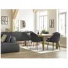 Lot de chaises LALIE tissu velours côtelé et pieds métal noir Bobochic