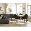 Lot de chaises LALIE tissu velours côtelé et pieds métal noir Bobochic
