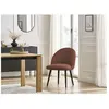 Chaise LALIE tissu velours côtelé et pieds scandinaves noirs Bobochic