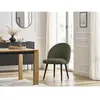 Chaise LALIE tissu velours côtelé et pieds scandinaves noirs Bobochic