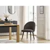 Chaise LALIE tissu velours côtelé et pieds scandinaves noirs Bobochic