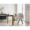 Chaise LALIE tissu velours côtelé et pieds étoile Rose   BOBOCHIC TU