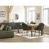 Chaise LALIE tissu velours côtelé et pieds métal noir vert   BOBOCHIC