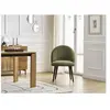 Chaise LALIE tissu texturé et pieds scandinaves noirs vert   BOBOCHIC