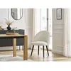 Chaise LALIE tissu velours côtelé et pieds scandinaves noirs Bobochic