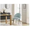 Chaise LALIE tissu velours côtelé et pieds scandinaves noirs Bobochic