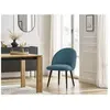 Chaise LALIE tissu velours côtelé et pieds scandinaves noirs Bobochic