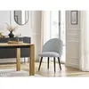 Chaise LALIE tissu velours côtelé et pieds scandinaves noirs Bobochic
