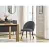 Chaise LALIE tissu velours côtelé et pieds scandinaves noirs Bobochic