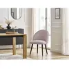 Chaise LALIE tissu velours côtelé et pieds scandinaves noirs Bobochic