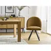 Chaise LALIE tissu texturé et pieds étoile Jaune   BOBOCHIC TU