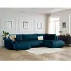 Canapé panoramique convertible coffre ARSENE tissu velours Bobochic