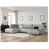 Canapé panoramique convertible coffre ARSENE tissu velours Bobochic