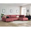 Canapé panoramique convertible coffre ARSENE tissu velours Bobochic